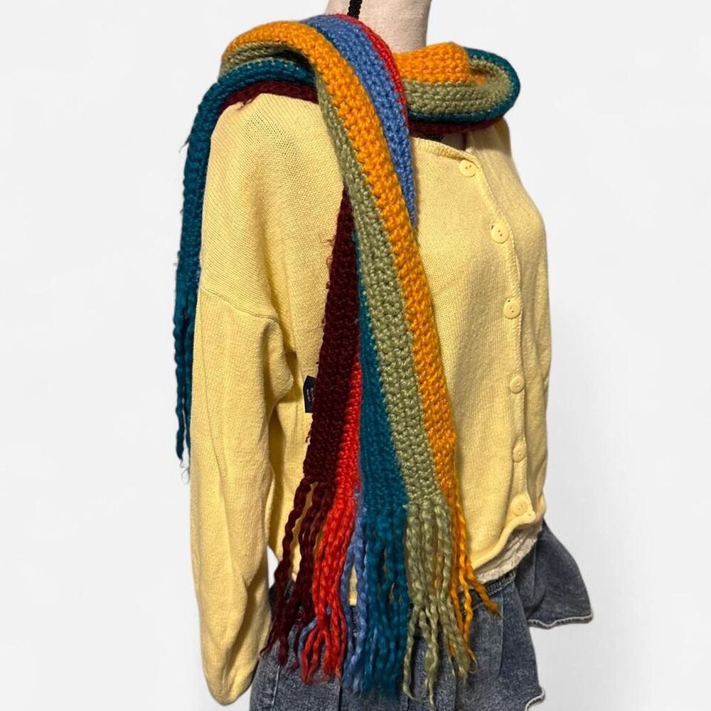 american eagle outfitters knit rainbow scarf